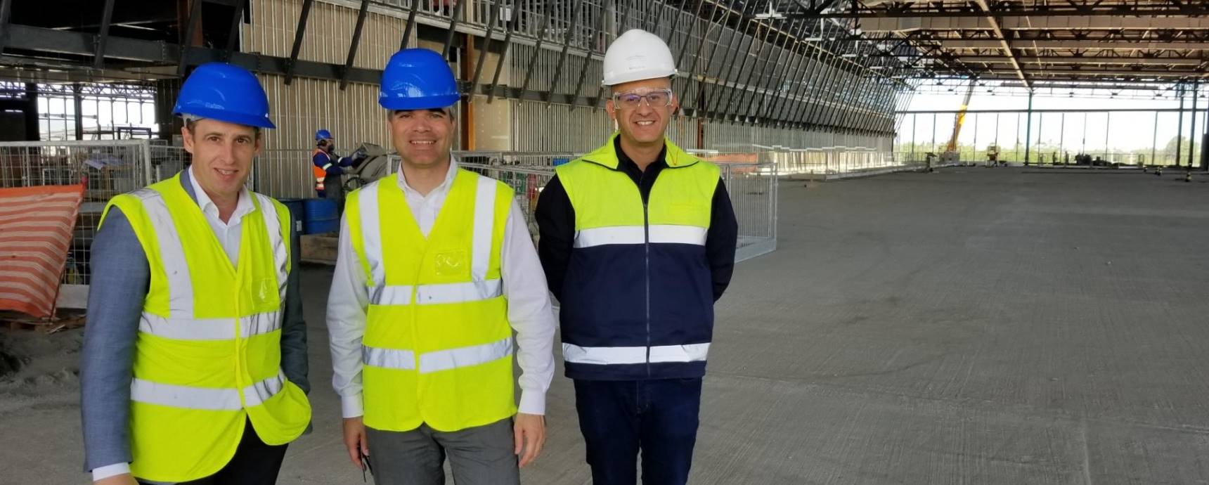Stephan Widrig, CEO do Grupo Zurich Airport, visita obras do novo aeroporto de Florianópolis