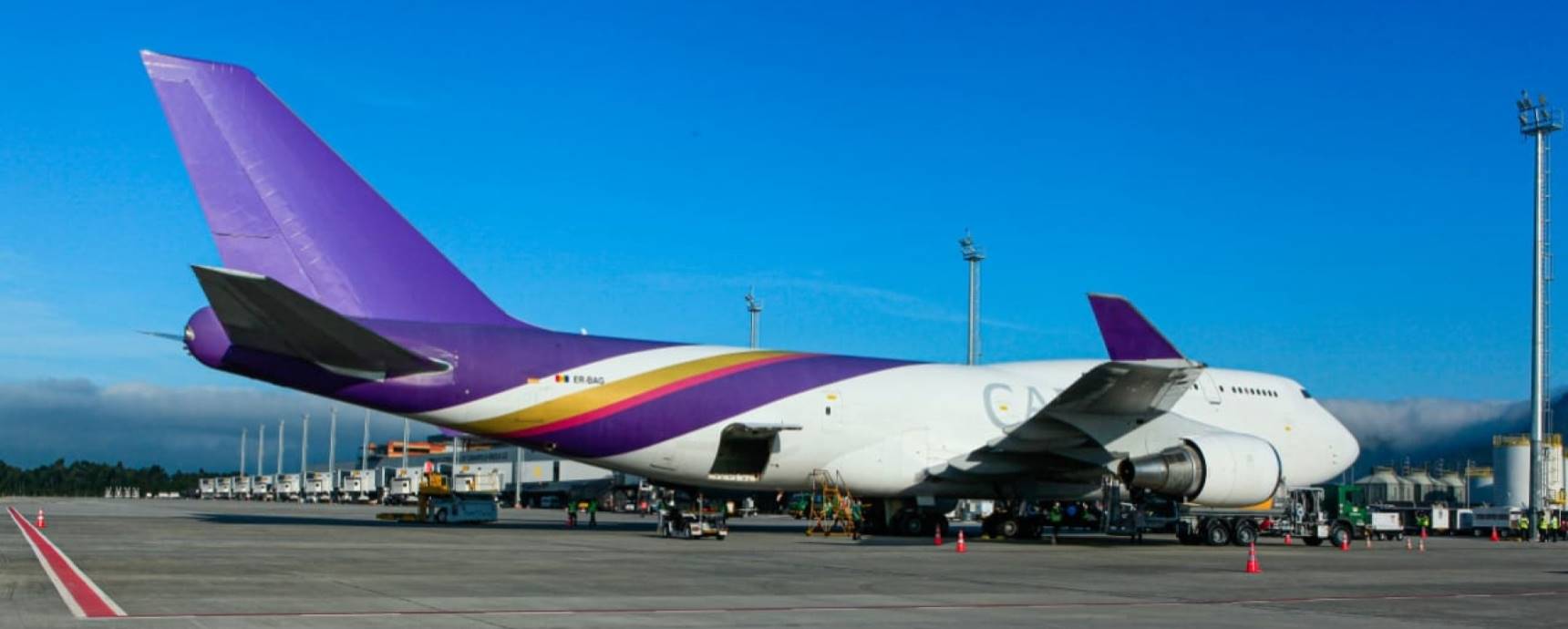 Der internationale Flughafen Florianópolis empfängt zum ersten Mal in seiner Geschichte ein Frachtflugzeug vom Typ Boeing 747-400F